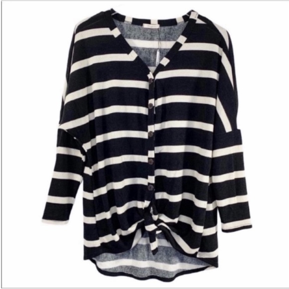 12 PM BY MON AMI striped tunic top S - Picture 5 of 8